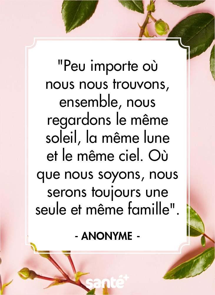 Citations sur la distance entre les familles