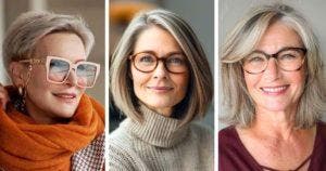 20 coupes courtes pour les femmes de 50 ans avec des lunettes tendance 2024