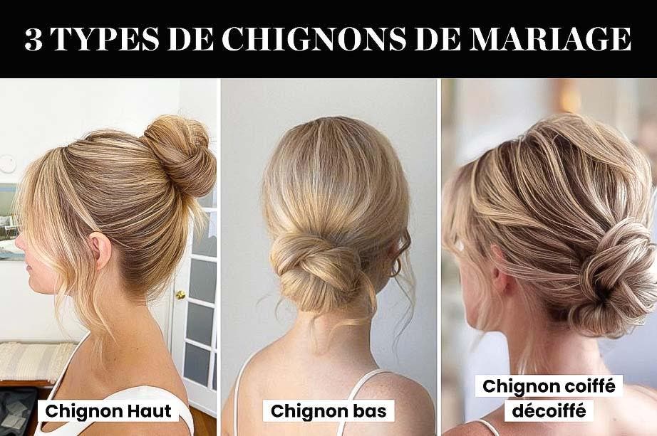 3 types de chignons de mariage dec