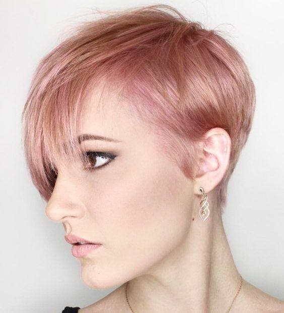 Coupe pixie rose gold