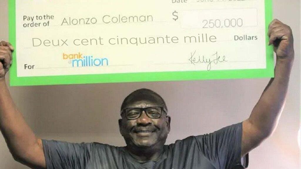 Alonzo Coleman remporte le jackpot de 250 000 dollars