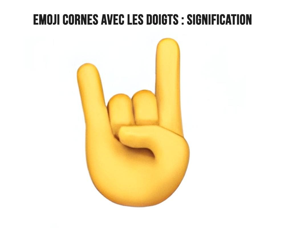 Emoji cornes avec les doigts