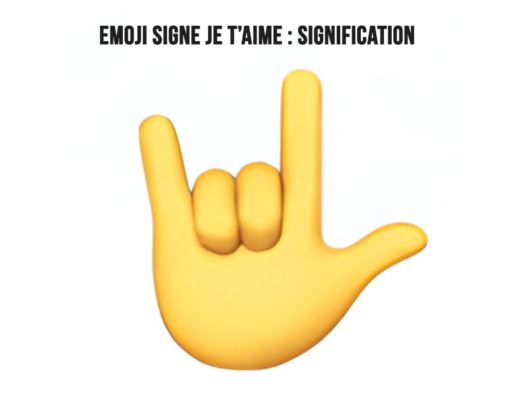 Emoji signe je t'aime