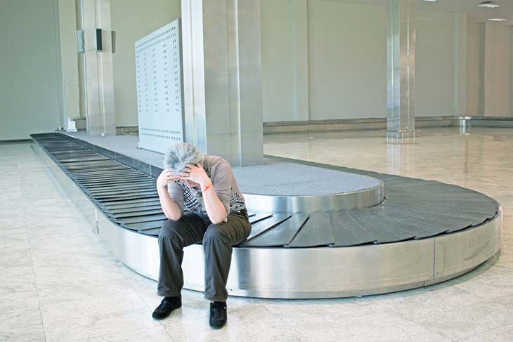 Bagage perdu dans l’aéroport – source : spm