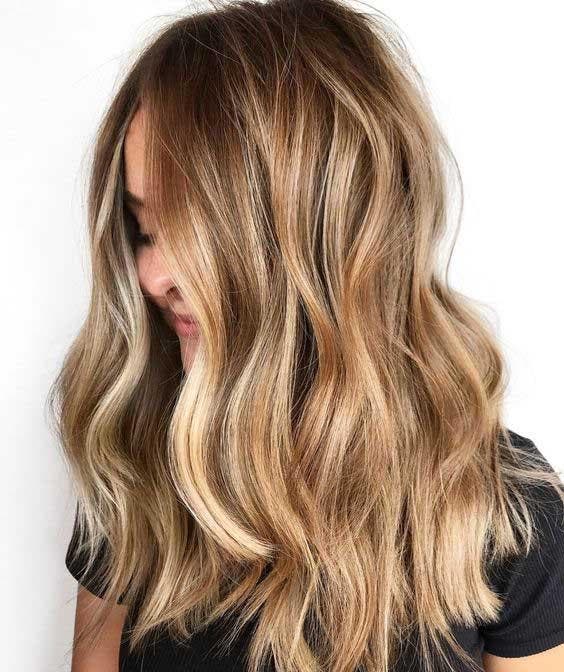 Balayage blond sur cheveux noirs