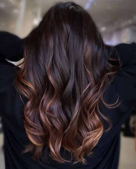 Balayage caramel café