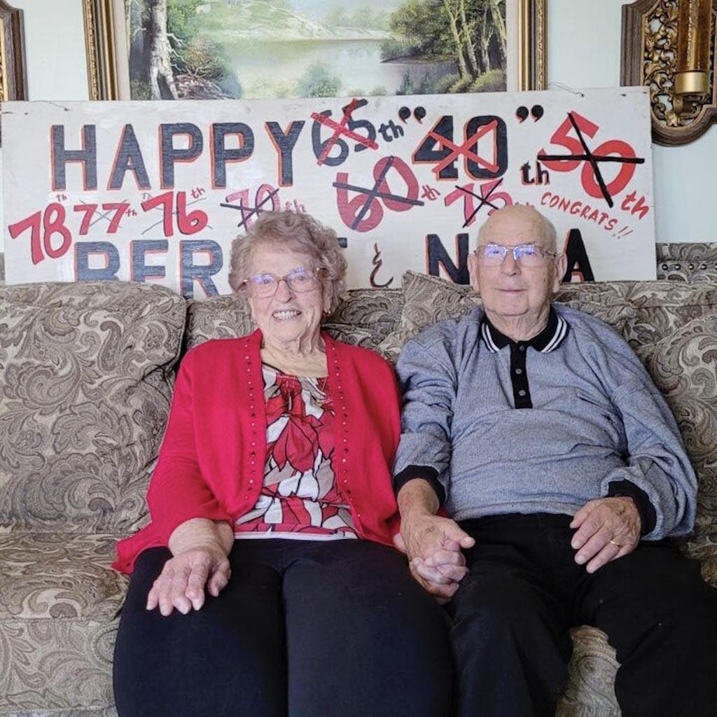 Bernie et Juanita célèbrent leur 78e anniversaire