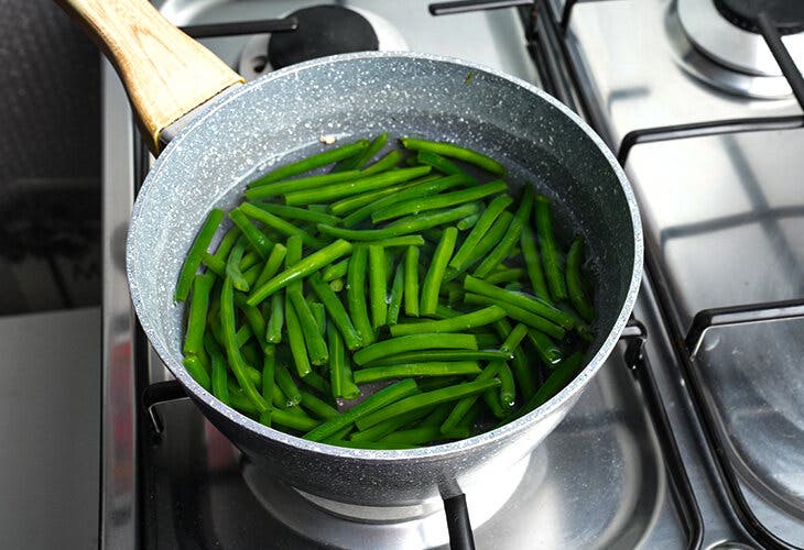 Blanchir les haricots verts