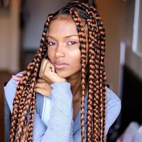 Box braids colorées