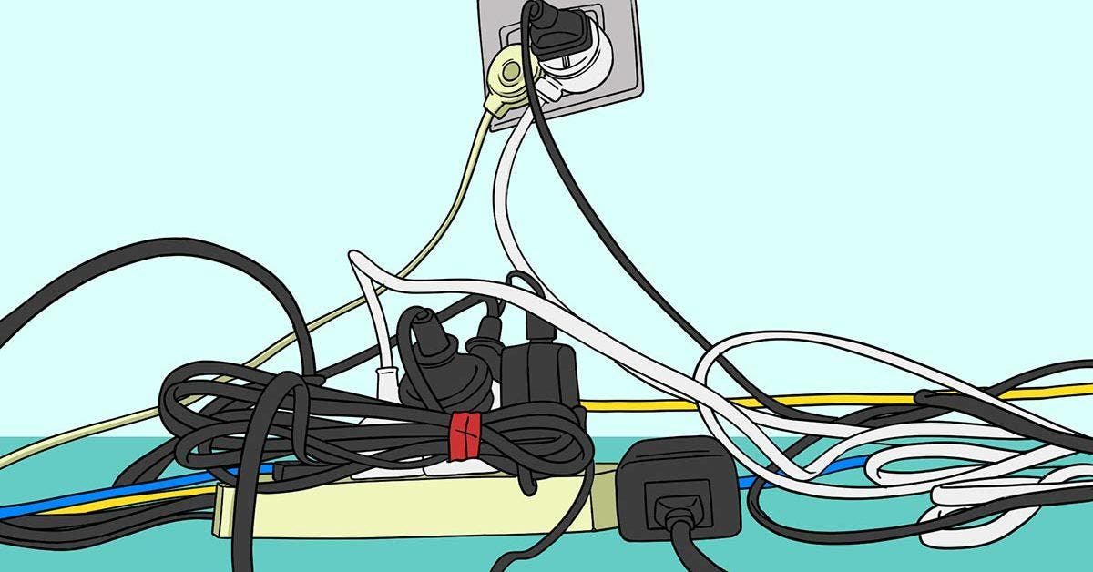 4 façons de cacher des fils électriques et câbles au mur - Déconome