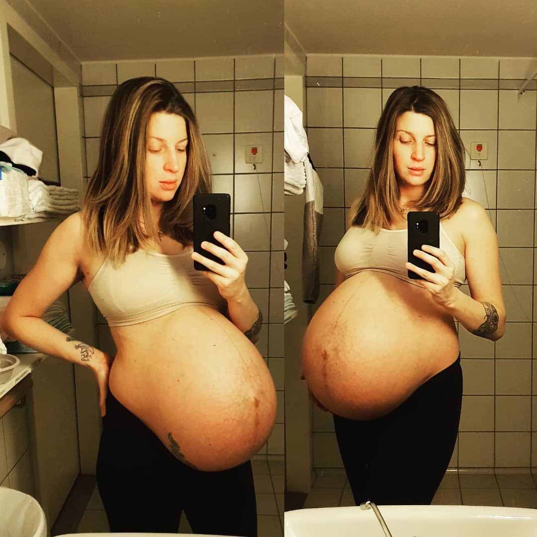 Cette femmee est enceinte à 33 semaines