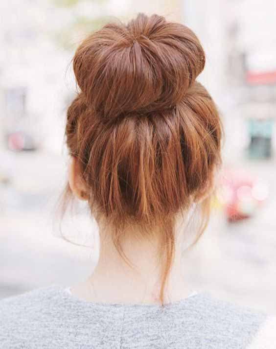 Chignon haut flou