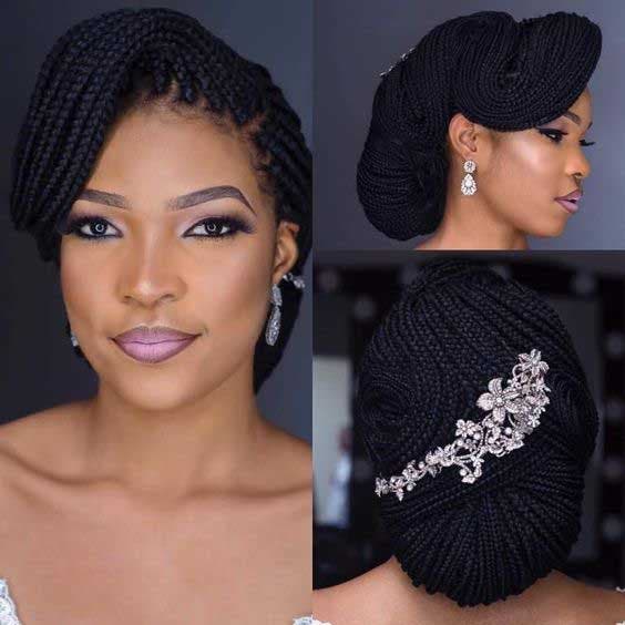 Coiffure mariage aux tresses africaines