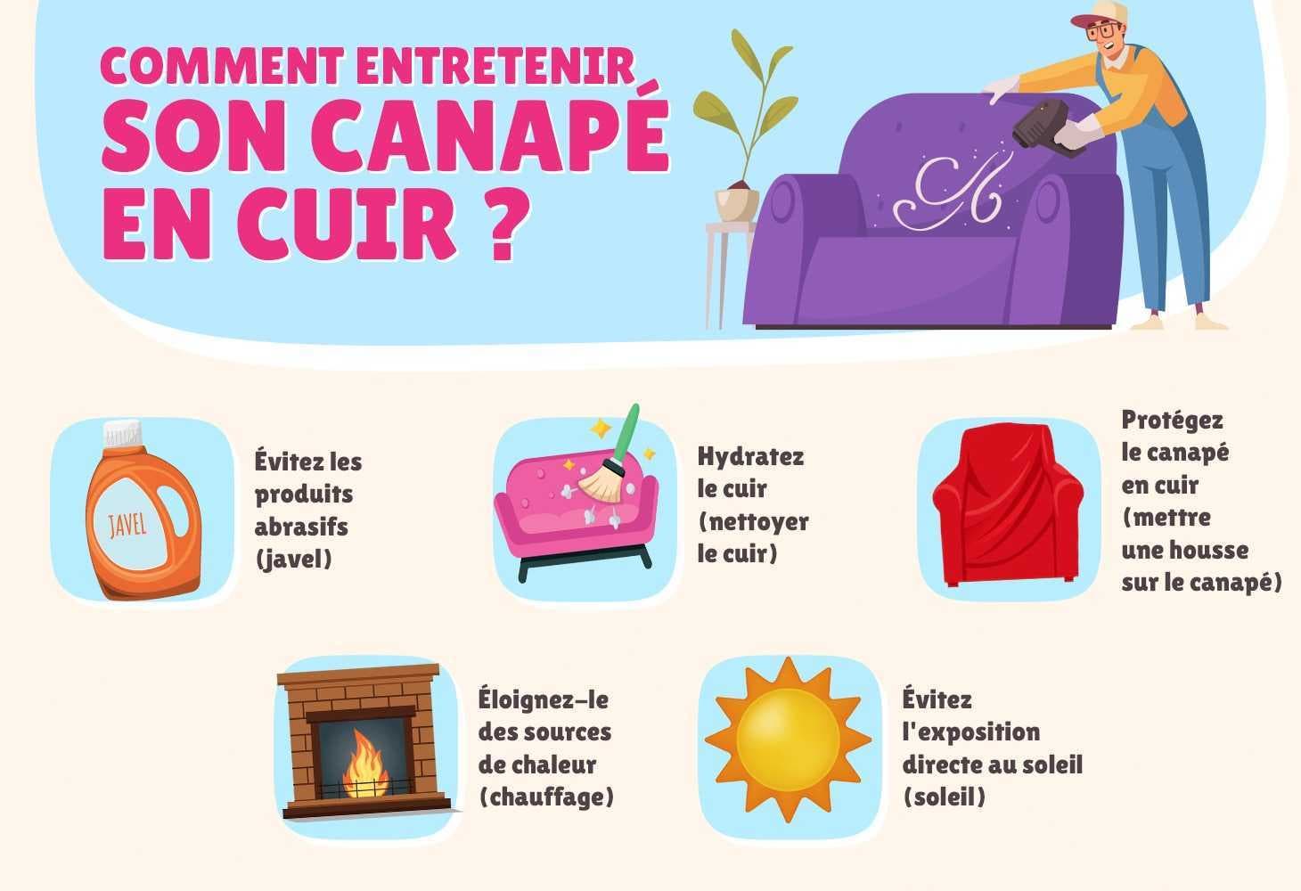 Comment entretenir son canapé en cuir