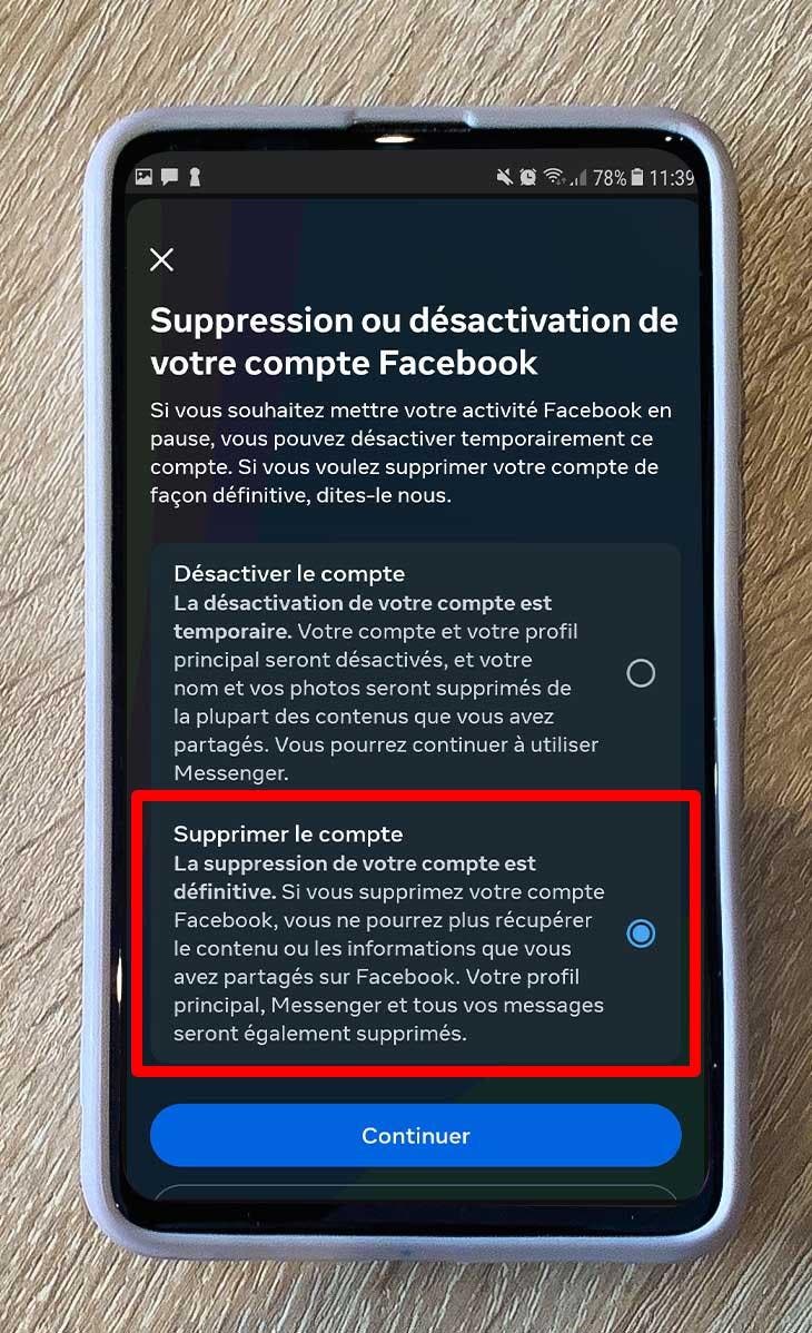 Supprimer le compte sur android, comment supprimer ou désactiver son compte facebook 