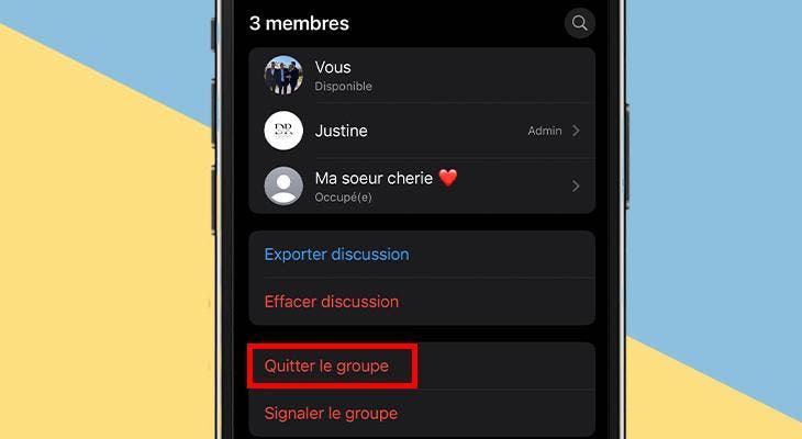 Quitter le groupe