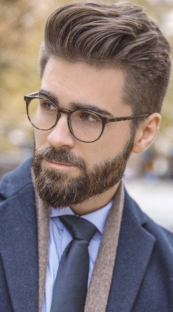 Coupe Quiff avec barbe