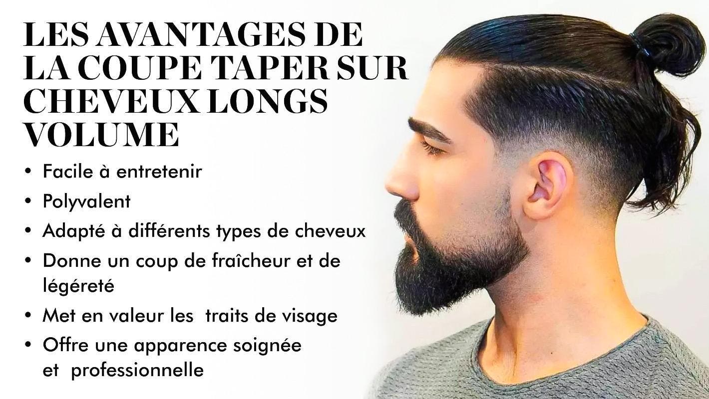 Avantages de la coupe taper sur cheveux longs