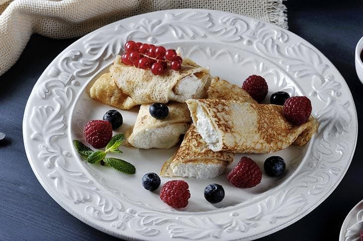 Crêpes au fromage blanc