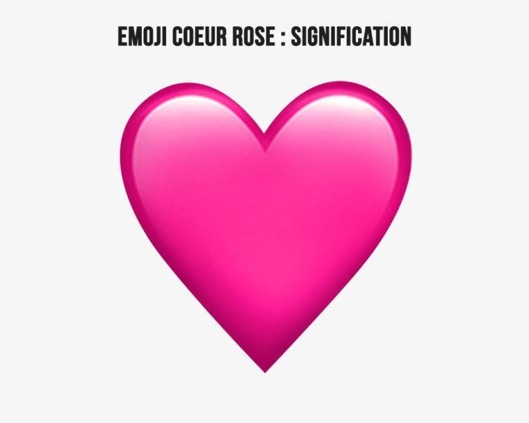 Emoji Coeur Rose signification et utilisation sur WhatsApp