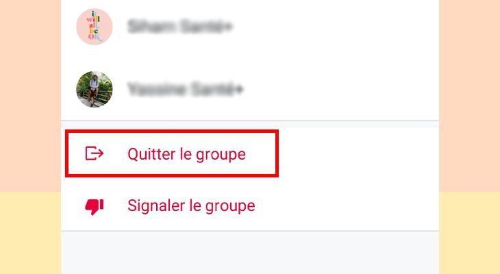 Quitter le groupe