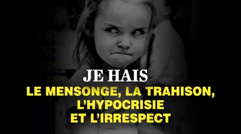 Je Hais Le Mensonge La Trahison L Hypocrisie Et L Irrespect