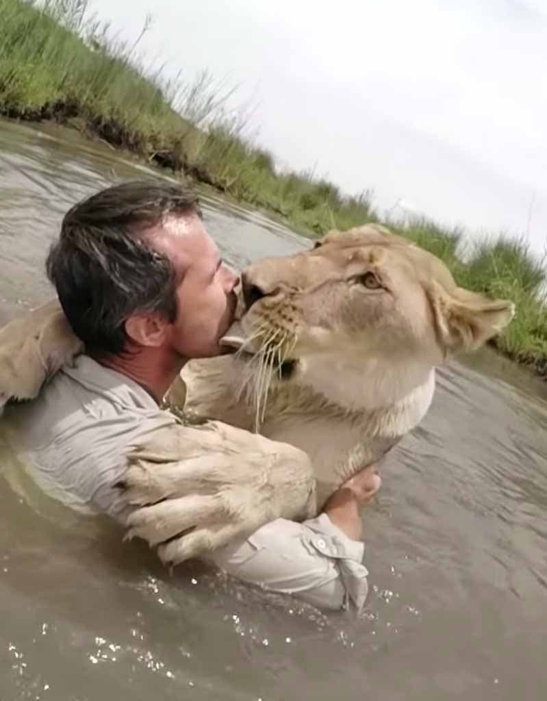 Kevin Richardson et le lion