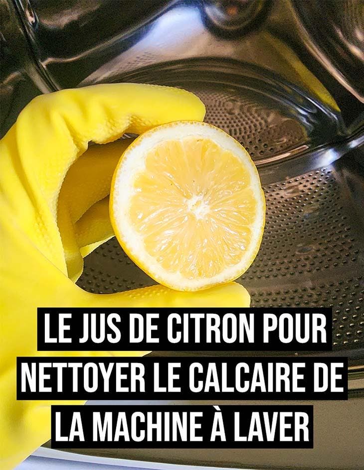 Le jus de citron pour nettoyer le calcaire de la machine à laver