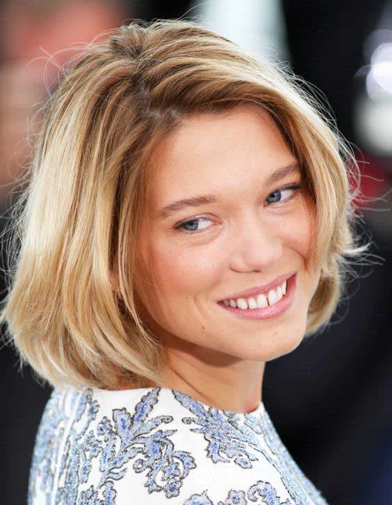 Léa Seydoux avec sa coupe bob