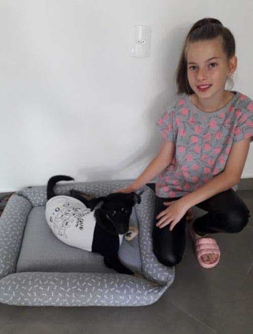 Luiza et le chien sauvé