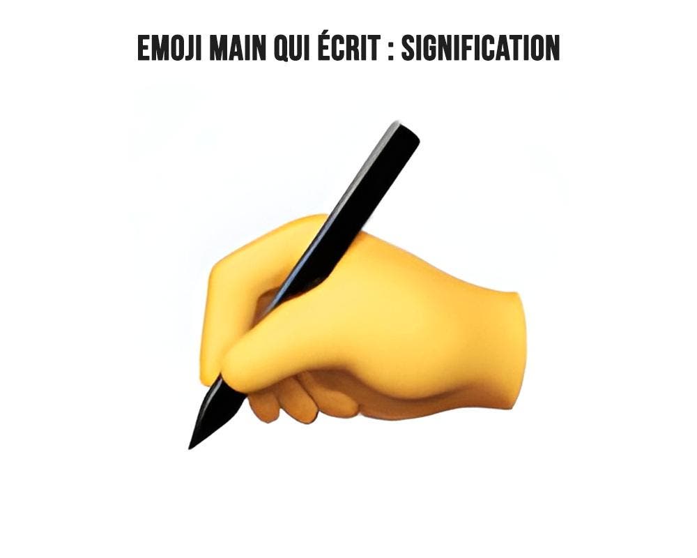 Emoji main qui écrit