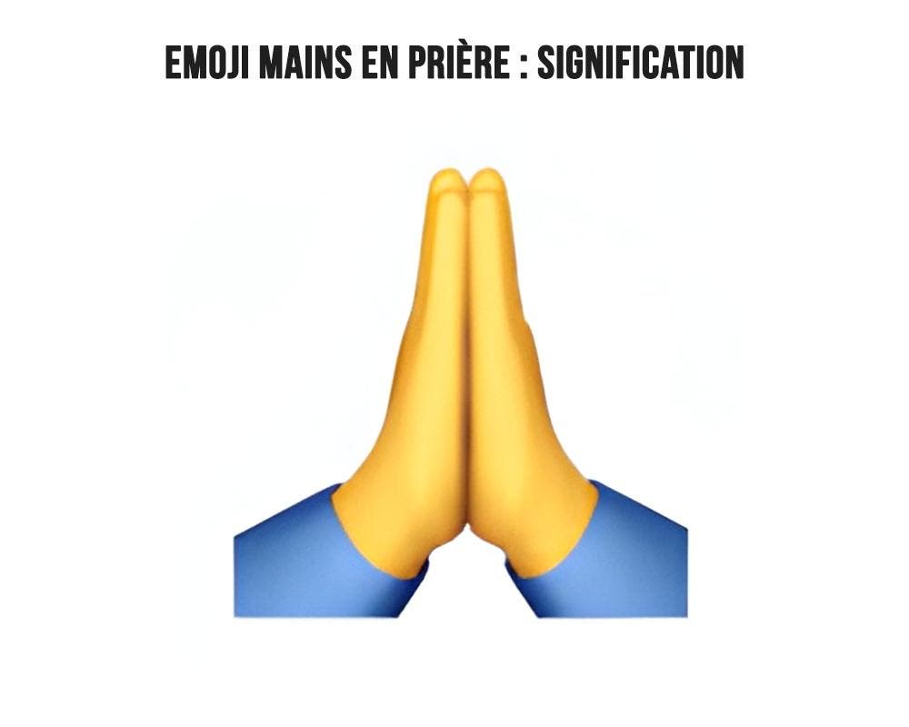 Emoji main en prière