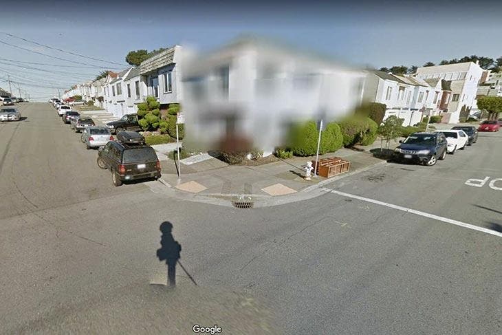 Maison floutée sur google street view