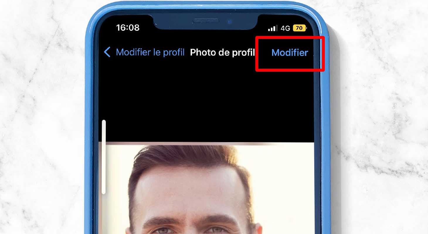 Modifier photo de profil