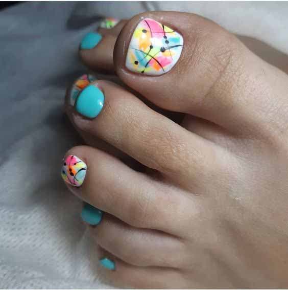 Nail art artistique des pieds1