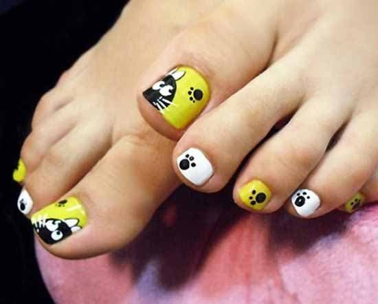 Nail art des pieds avec motifs animaliers2