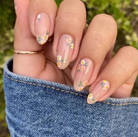 Nail art feuillage d'automne