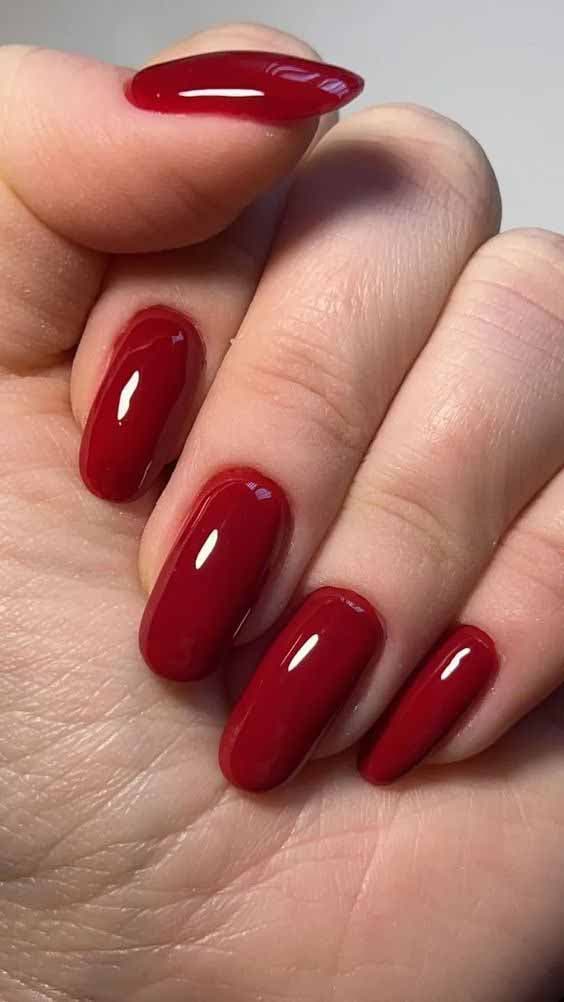 Nail art rouge automne