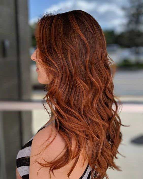 Ombré hair auburn sur cheveux en cascades1