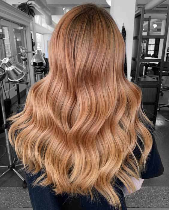 Ombré hair blond fraise