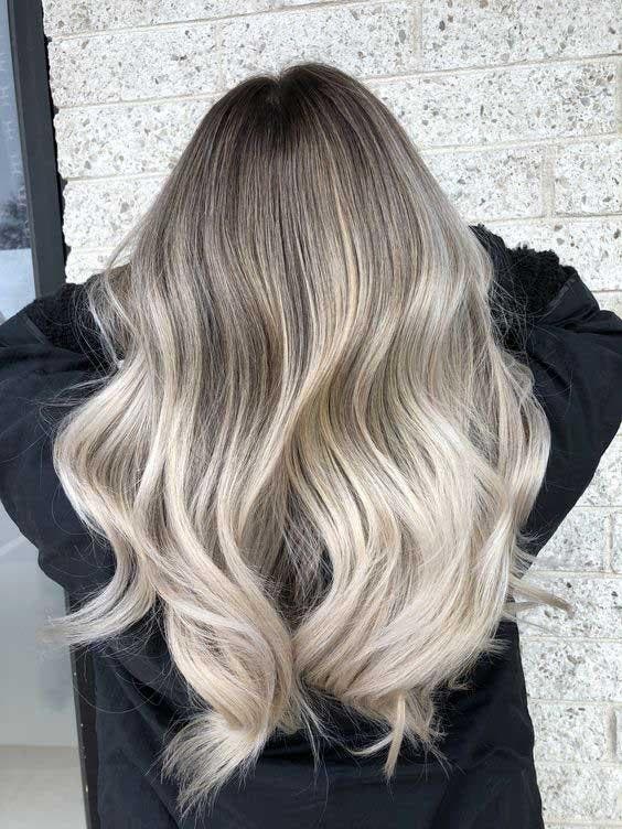 Ombré hair blond sable et argent