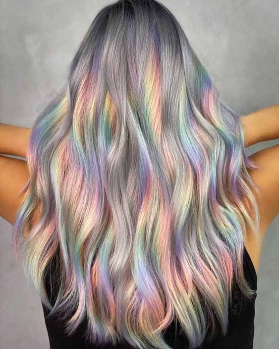 Ombré hair multicolore