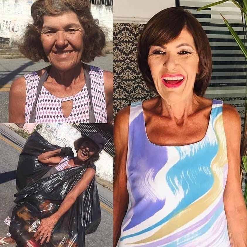 Photos d’une femme nommée Maria avant et après le relooking
