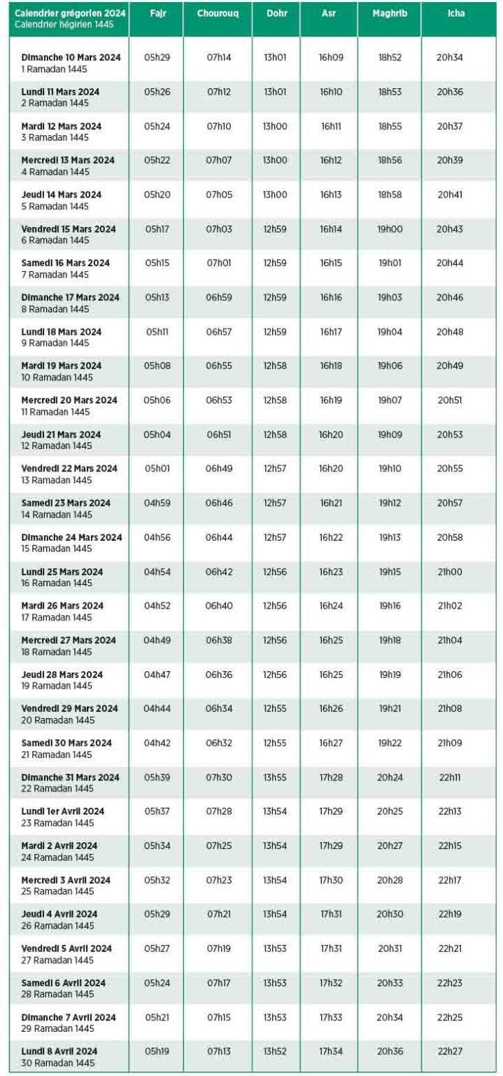 Ramadan 2024 France Horaire Janine Myrtie