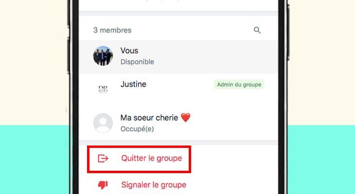 Quitter le groupe 