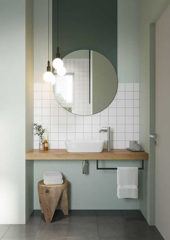 Salle de bain avec une esthétique minimaliste