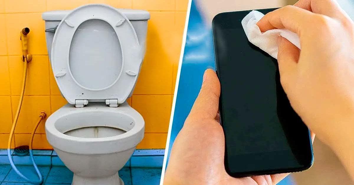 Votre téléphone est 10 fois plus sale que la cuvette des toilettes !