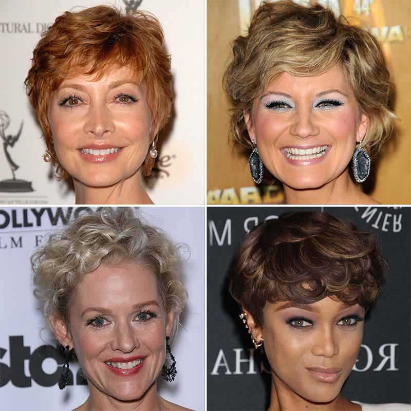 Sharon Lawrence, Jennifer Nettles, Penelope Ann Miller, Tyra Banks aux cheveux courts et bouclés