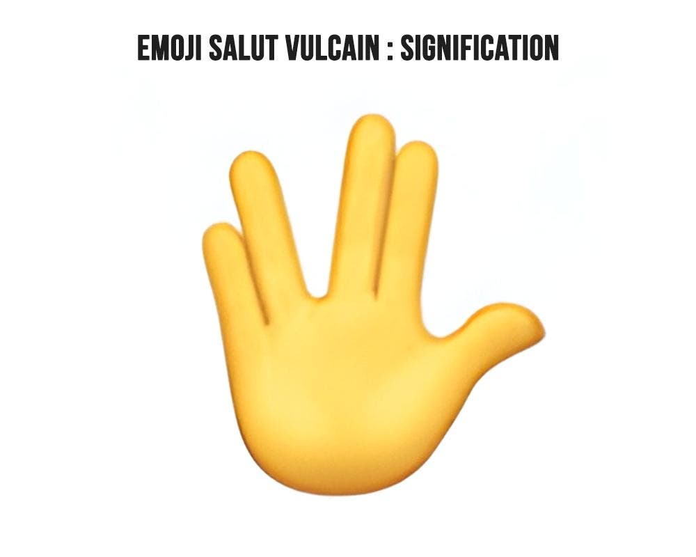 Emoji salut vulcain