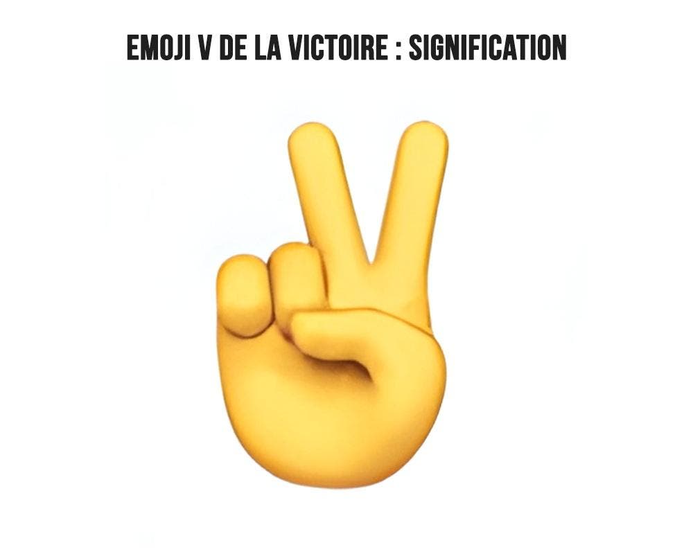 Emoji v de la victoire